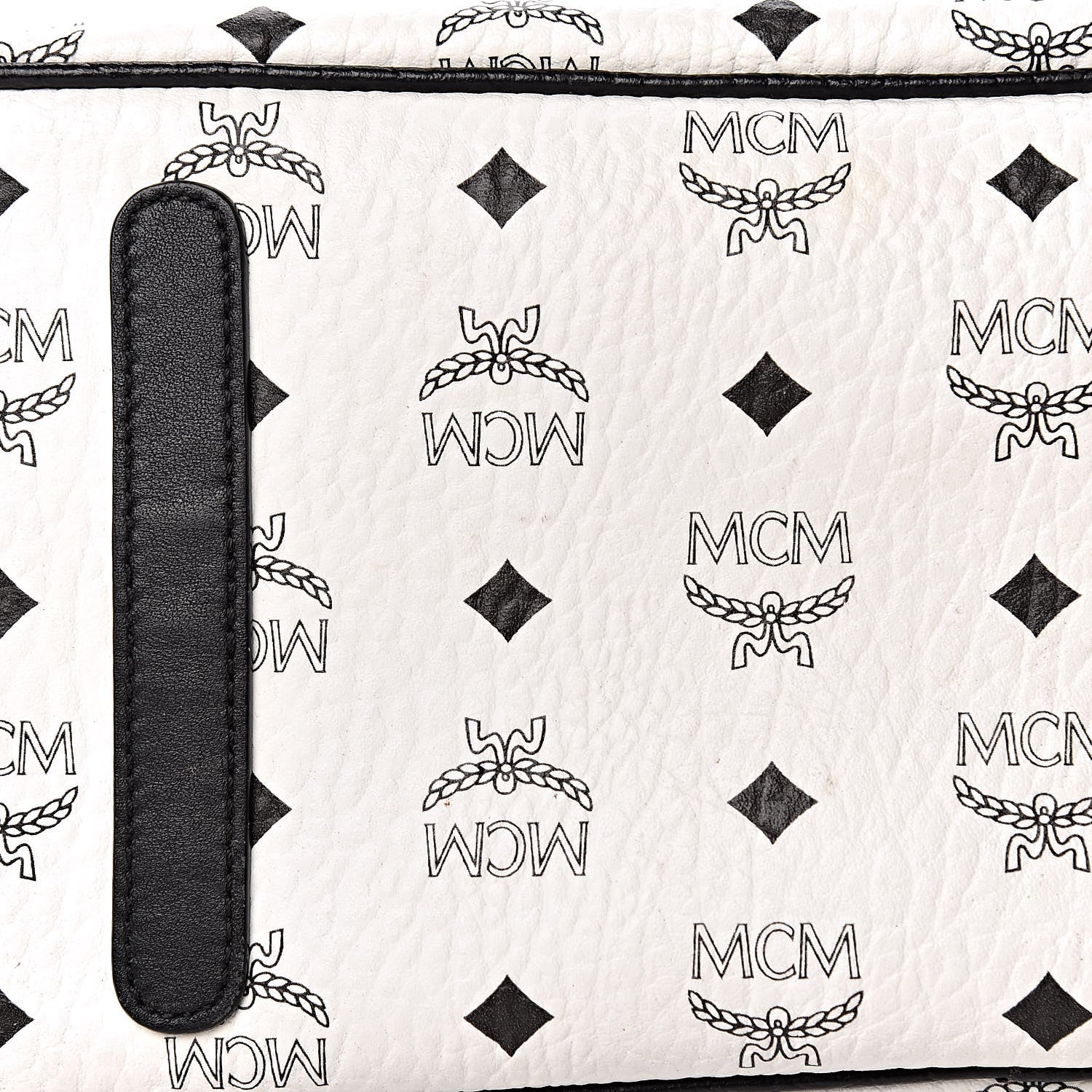 MCM Visetos Medium Project Reversible Shopper Tote White 19 of 20