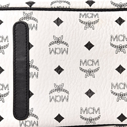 MCM Visetos Medium Project Reversible Shopper Tote White 19 of 20