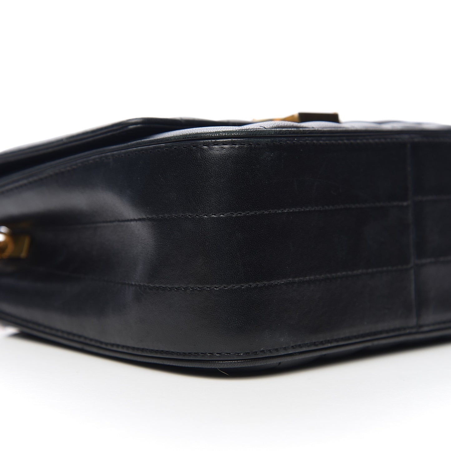Lambskin Matelasse Monogram Medium Vicky Chain Bag Black