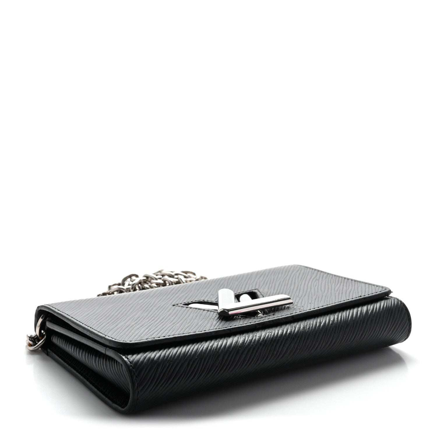 Louis Vuitton Epi Twist Chain Wallet Black 4 of 10
