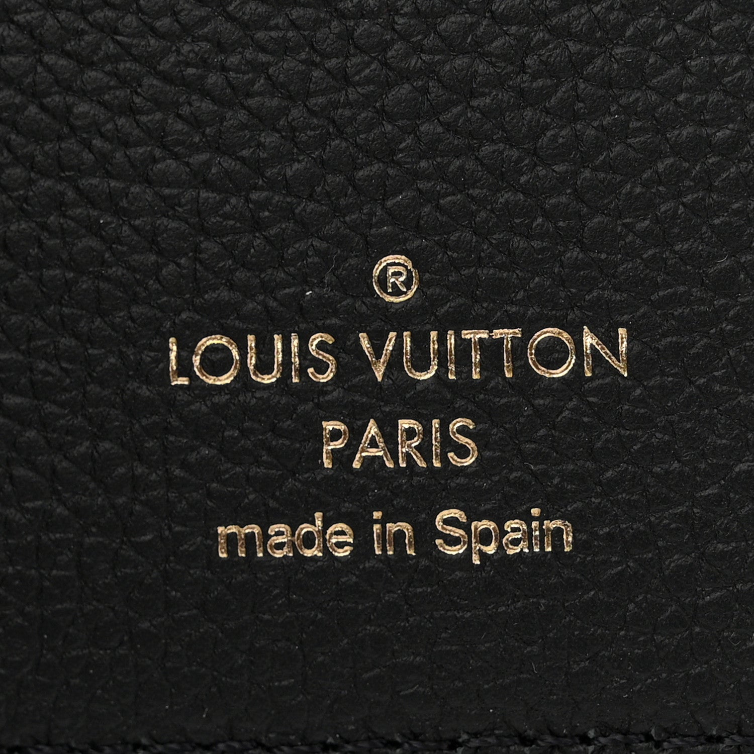 Louis Vuitton Grained Calfskin Monogram Double V Compact Wallet Black 7 of 8
