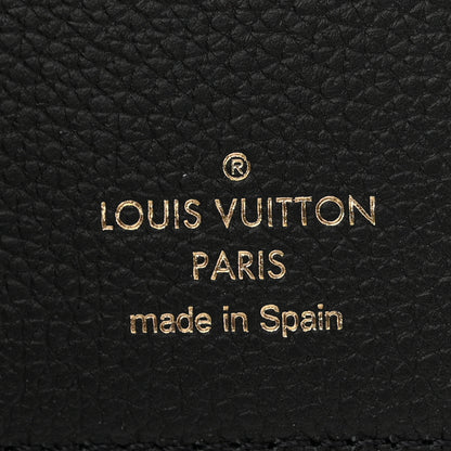 Louis Vuitton Grained Calfskin Monogram Double V Compact Wallet Black 7 of 8