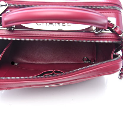 Chanel Lambskin Quilted Medium Trendy CC Bowling Bag Dark Pink 5 of 12
