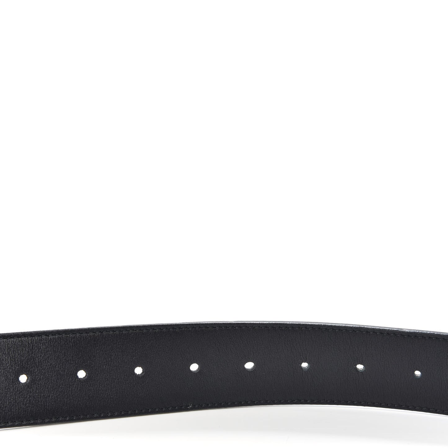 Moon Calfskin Pearl Double G 40mm Belt 90 36 Black Cream