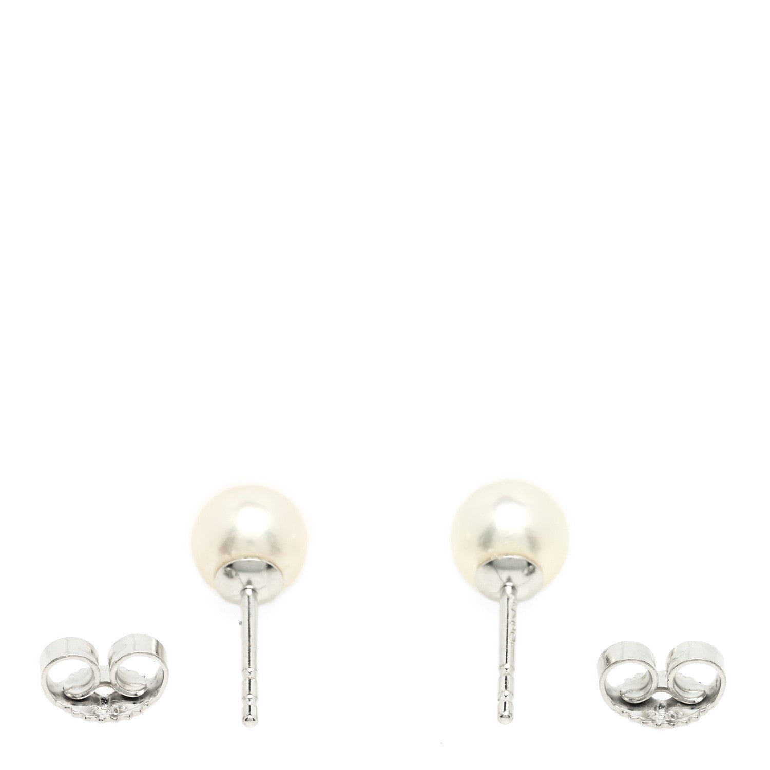 Mikimoto 18K White Gold 6-6.5mm Akoya Pearl Stud Earrings 3 of 5