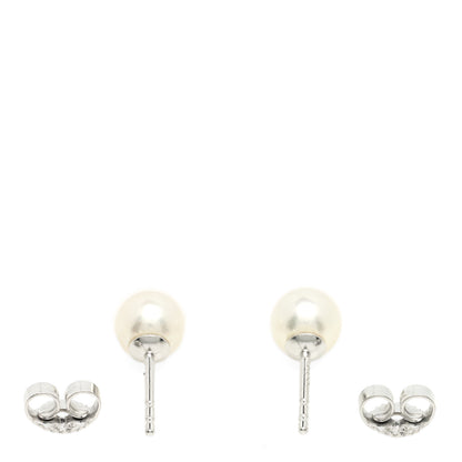 Mikimoto 18K White Gold 6-6.5mm Akoya Pearl Stud Earrings 3 of 5