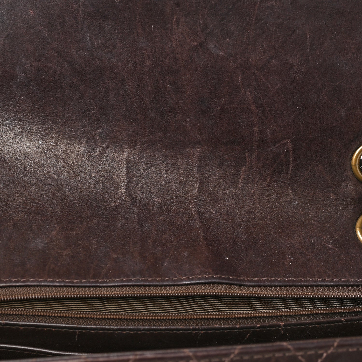 Chanel Calfskin Stitched Medium Single Flap Brown 9 of 10