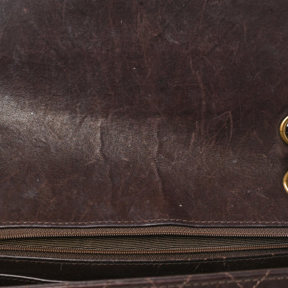 Chanel Calfskin Stitched Medium Single Flap Brown 9 of 10