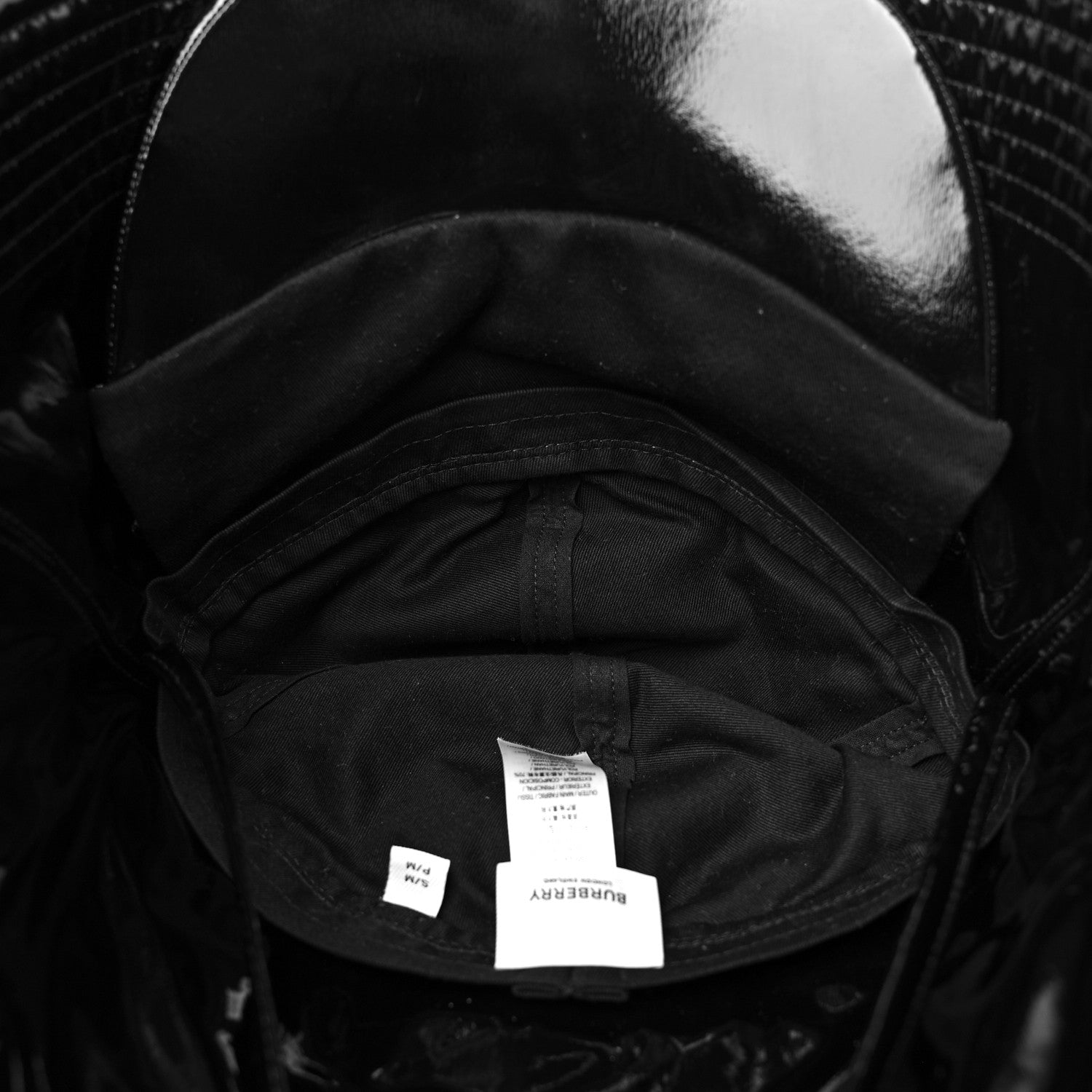 Burberry Vinyl Logo Rain Hat S Black 12 of 14