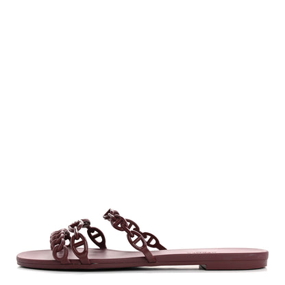 Hermes TPU Rivage Sandals 40 Bordeaux 1 of 9