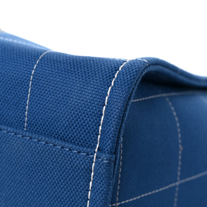 Chanel Cotton Medium Deauville Tote Blue White 9 of 12