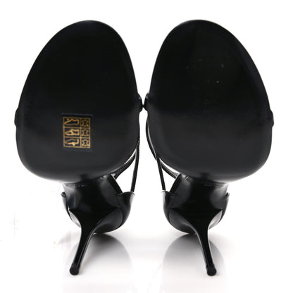Saint Laurent Patent Cassandra 100 Sandals 38.5 Black 5 of 8