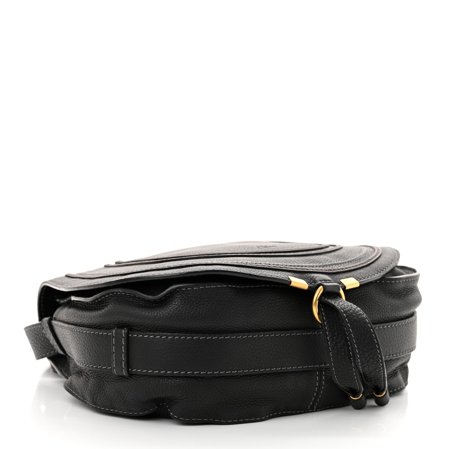 Chloe Calfskin Medium Marcie Round Crossbody Bag Black 4 of 10