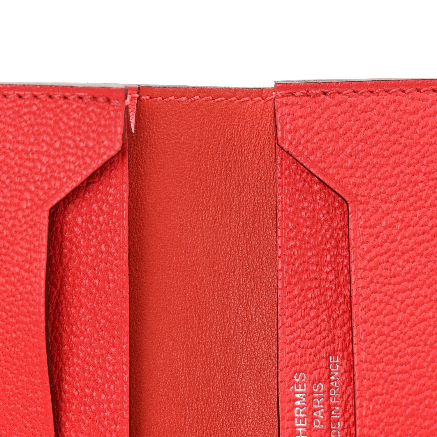 Hermes Chevre Mysore Bearn Card Holder Wallet Rose Texas 8 of 9