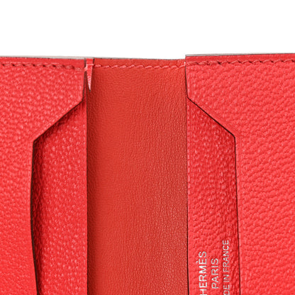 Hermes Chevre Mysore Bearn Card Holder Wallet Rose Texas 8 of 9