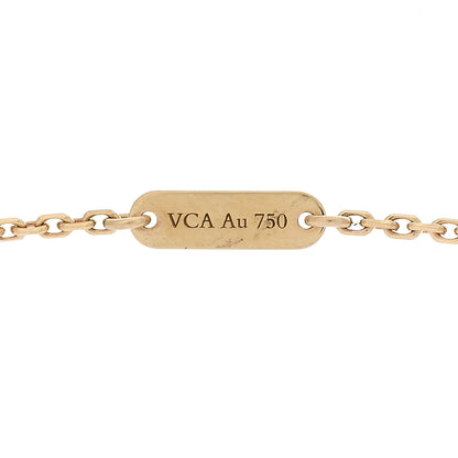 Van Cleef & Arpels 18K Yellow Gold Mother of Pearl Vintage Alhambra Pendant Necklace 4 of 5