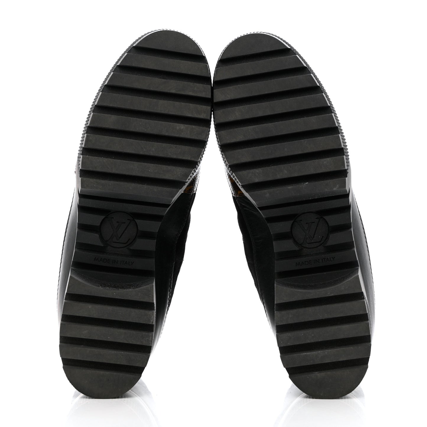 Nylon Embroidered Monogram Suede Laureate Platform Desert Boots 40 Kaki