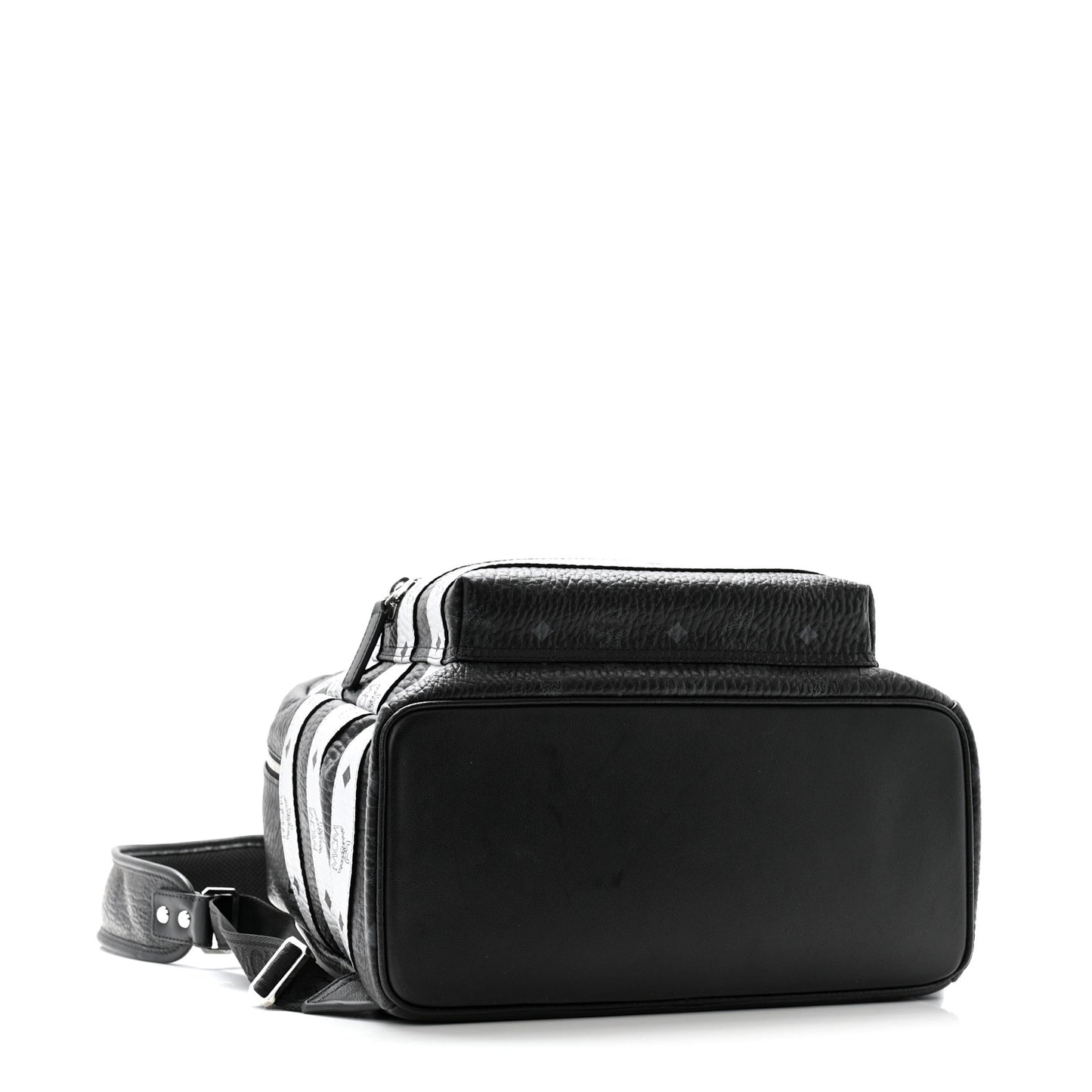 Metallic Visetos Striped Medium Stark Backpack Silver Black