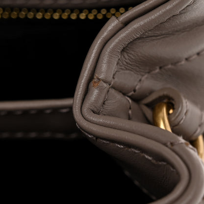 Saint Laurent Calfskin Y Quilted Monogram Toy Loulou Crossbody Bag Greyish Brown 12 of 14
