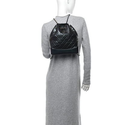 Chanel Iridescent Aged Calfskin Quilted Gabrielle Backpack Dark Purple 2 of 10