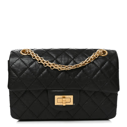 Chanel Aged Calfskin Quilted 2.55 Reissue Mini Flap Black 1 of 11