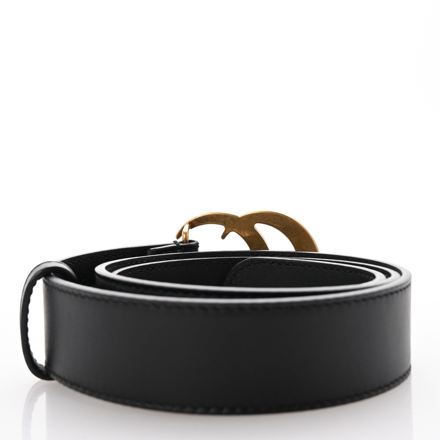 Gucci Calfskin Double G 20mm Belt 75 30 Black 2 of 6