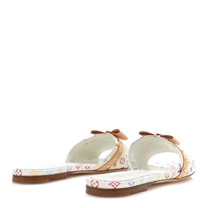 Louis Vuitton LV X TM Monogram Multicolor 6AM Flat Mule Sandals 39 White Multicolor 5 of 9
