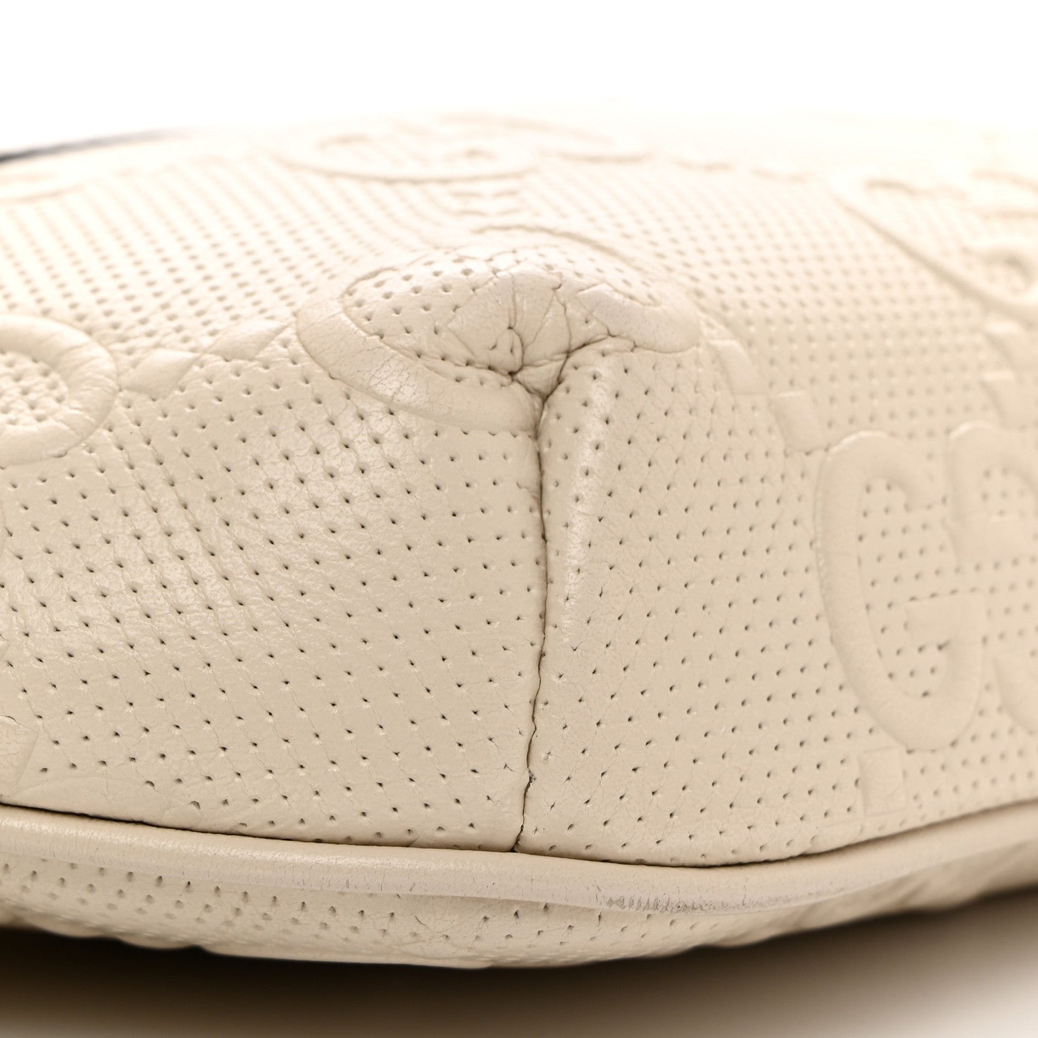 Gucci Calfskin GG Tennis Embossed Belt Bag Mystic White 9 of 13
