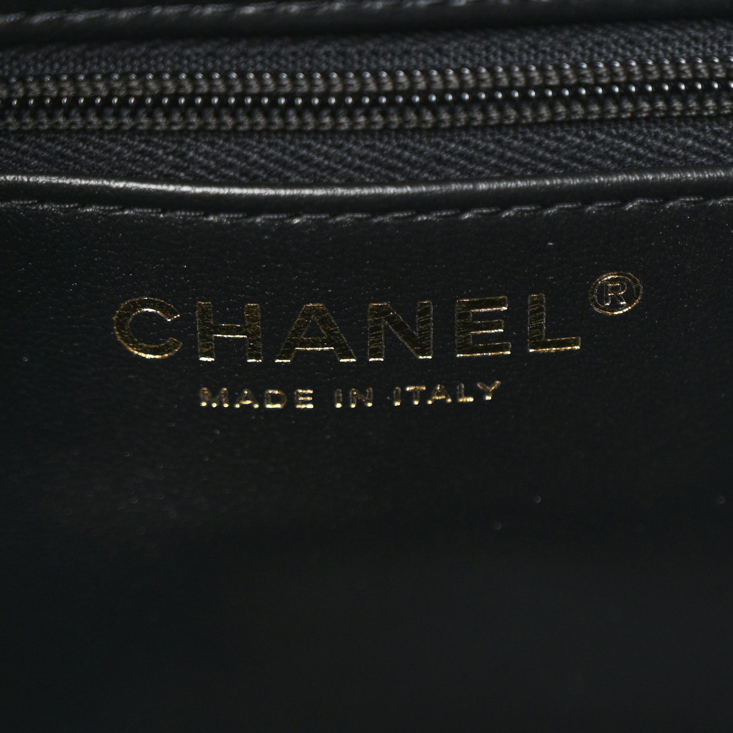 Shiny Aged Calfskin Quilted Nano Kelly Shopper Black