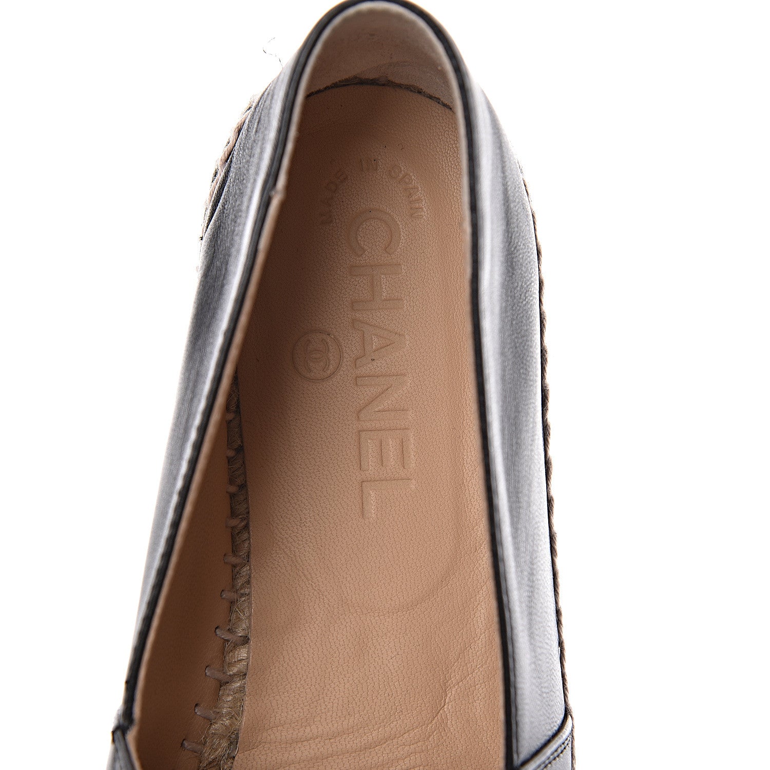 Chanel Lambskin CC Espadrilles 39 Black 8 of 9