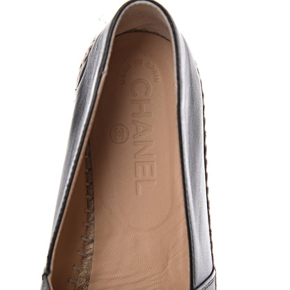 Chanel Lambskin CC Espadrilles 39 Black 8 of 9