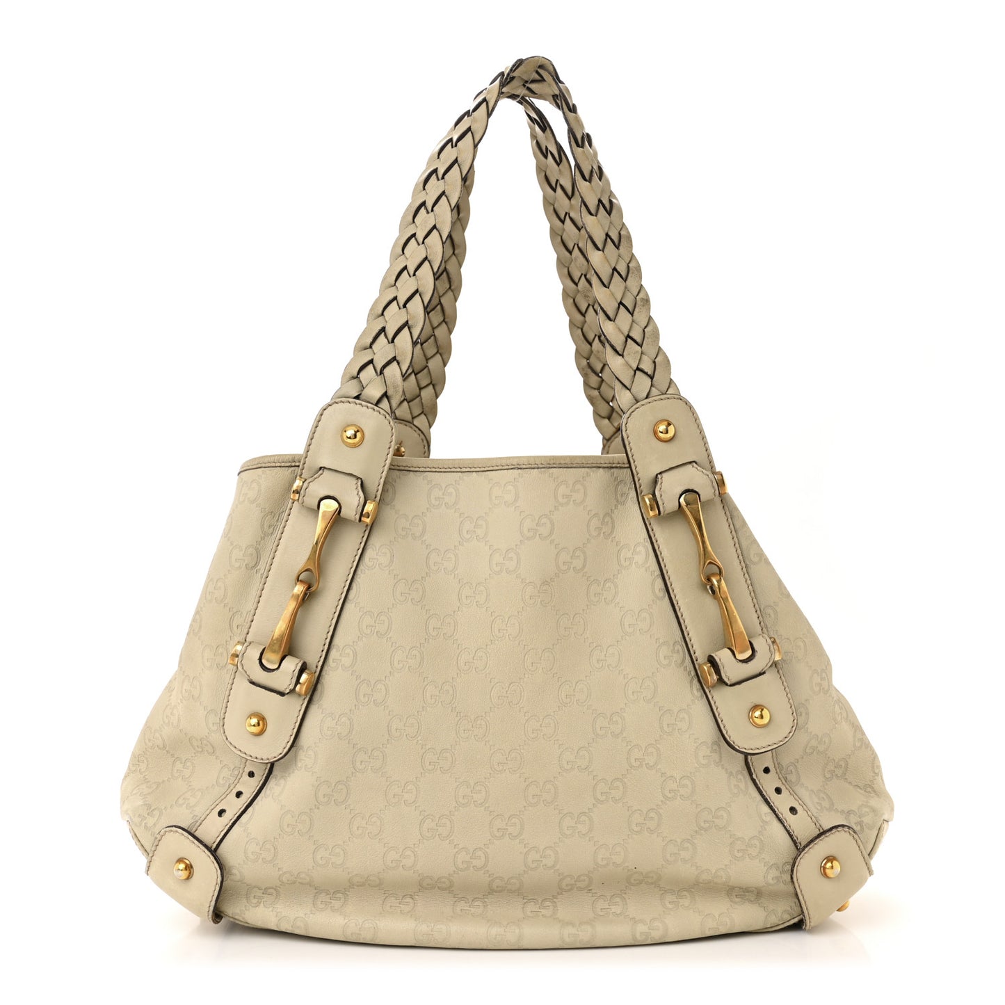Guccissima Small Pelham Shoulder Bag Off White