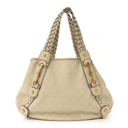 Gucci Guccissima Small Pelham Shoulder Bag Off White 1 of 11