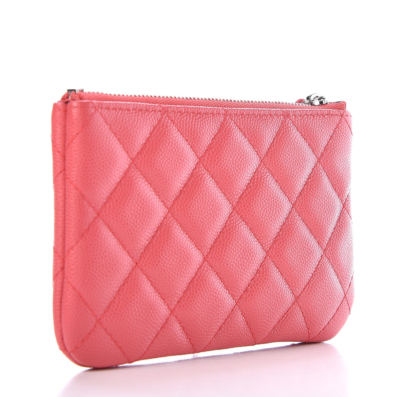 Chanel Caviar Quilted Small Cosmetic Case Dark Pink 3 of 10