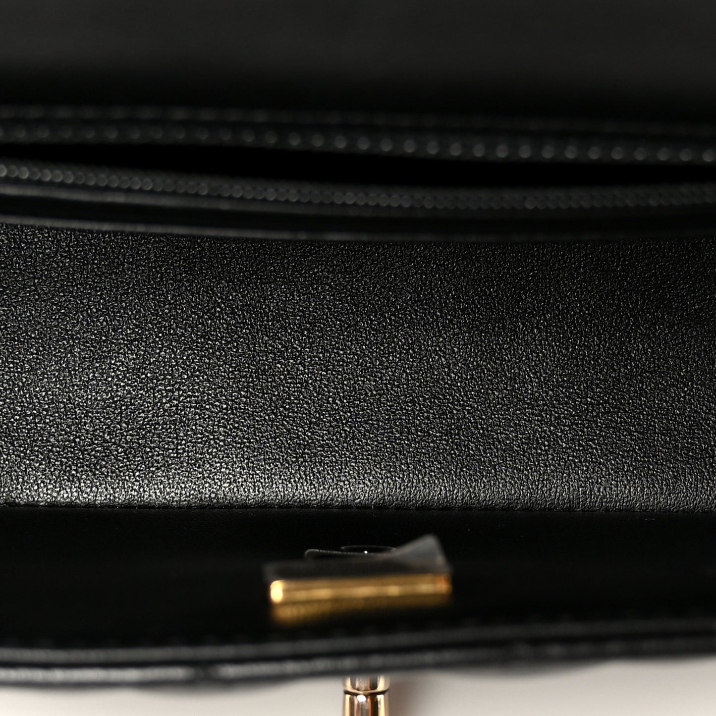 Lambskin Quilted Mini Rectangular Flap Black