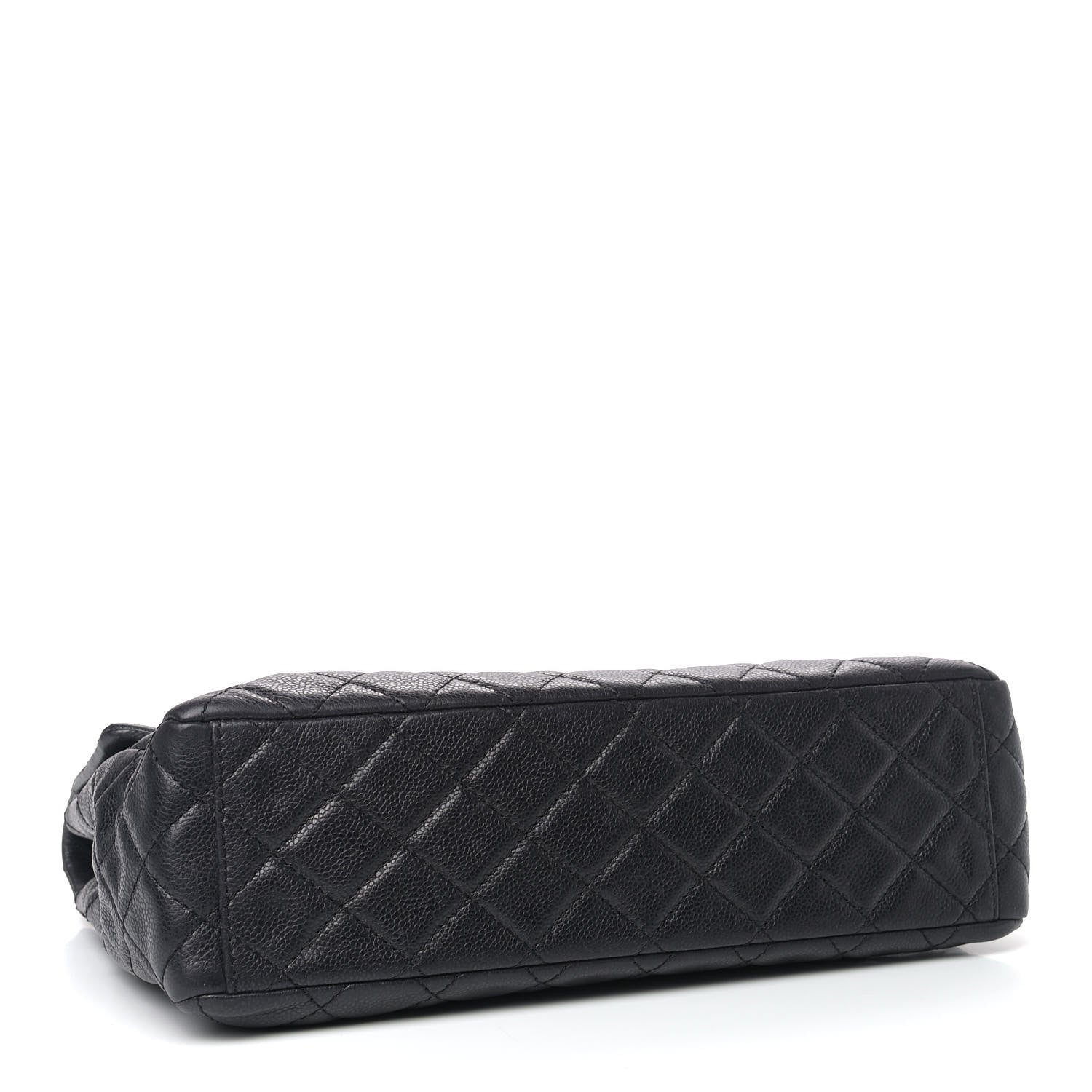 Chanel Washed Caviar Quilted Maxi Single Flap Black 3 of 9
