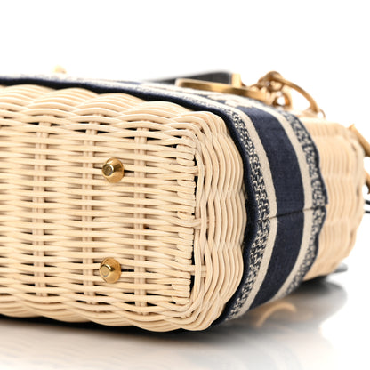 Christian Dior Wicker Oblique Mini Lady Dior Bag Blue 9 of 9