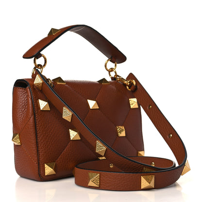Valentino Garavani Grained Calfskin Medium Roman Stud Shoulder Bag Selleria 3 of 8