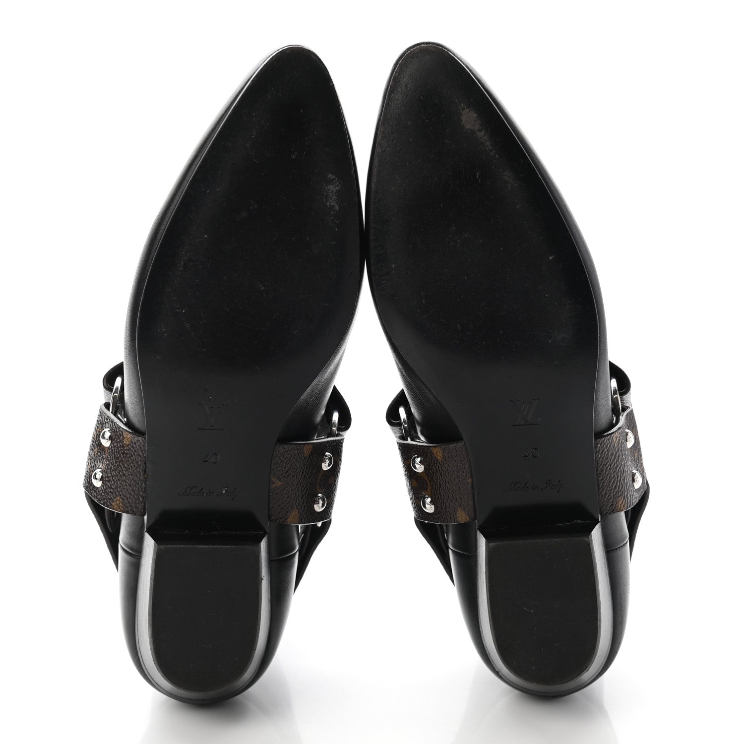 Louis Vuitton Calfskin Monogram Rhapsody Ankle Boots 40 Black 5 of 10