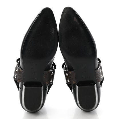Louis Vuitton Calfskin Monogram Rhapsody Ankle Boots 40 Black 5 of 10