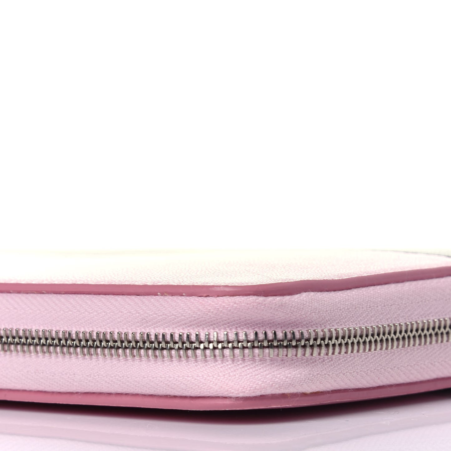 Lambskin Large Zip Around Multifunction Wallet Antique Rose Black