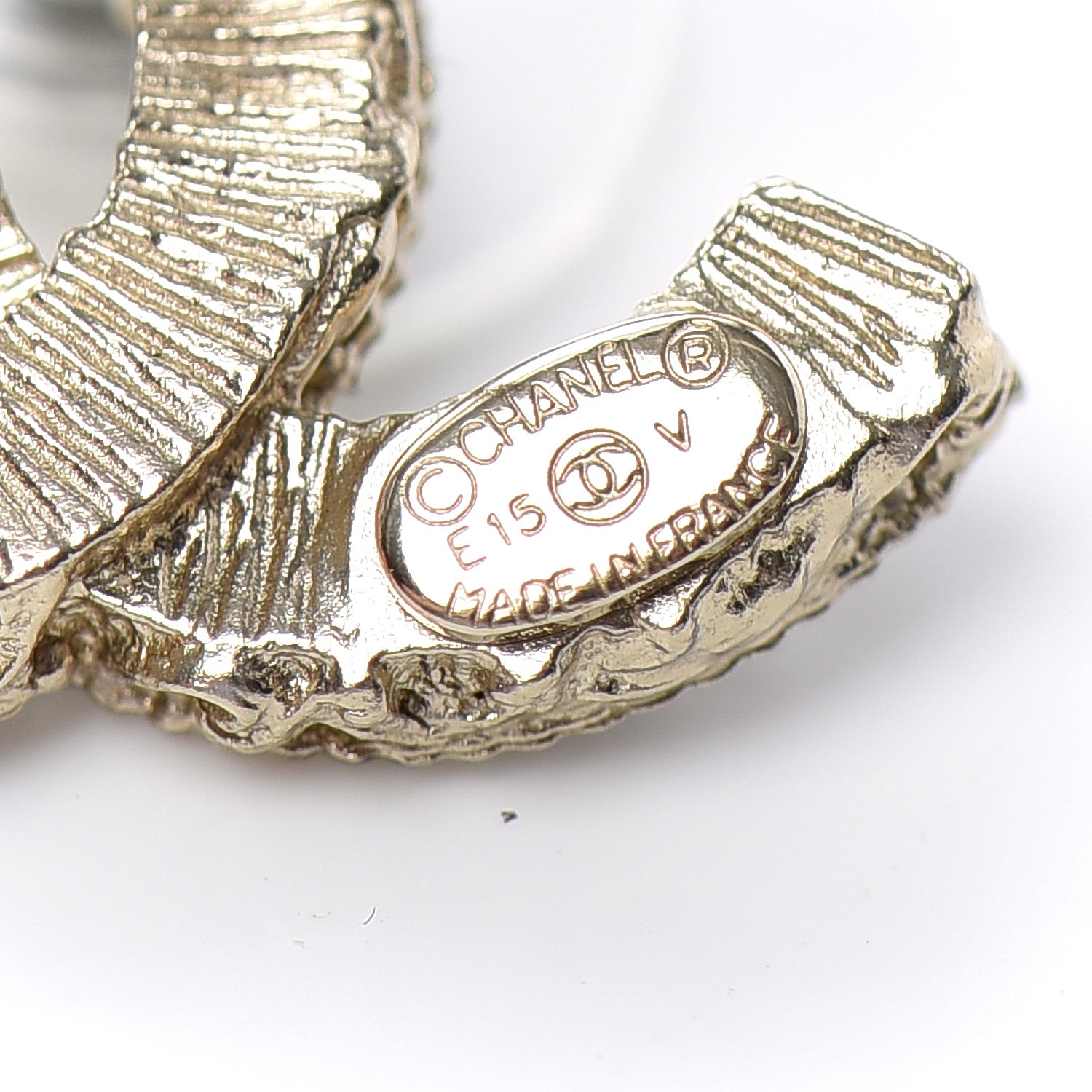 Chanel Enamel CC Baroque Earrings Black Gold 4 of 4