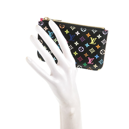 Louis Vuitton Monogram Multicolor Key Pouch Black Grenade 2 of 7