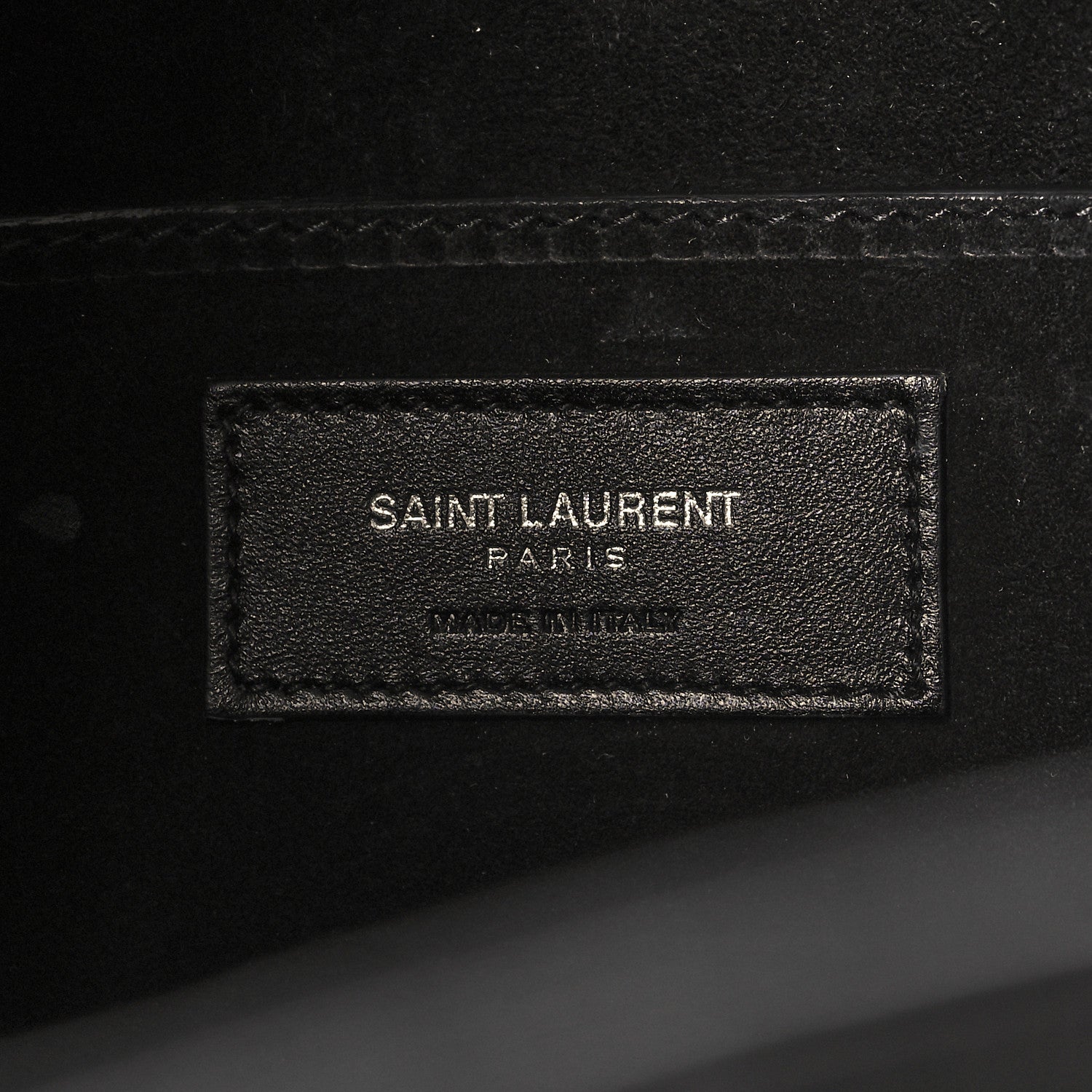 Saint Laurent Calfskin Crocodile Embossed Large Emmanuelle Bucket Bag Black 6 of 12