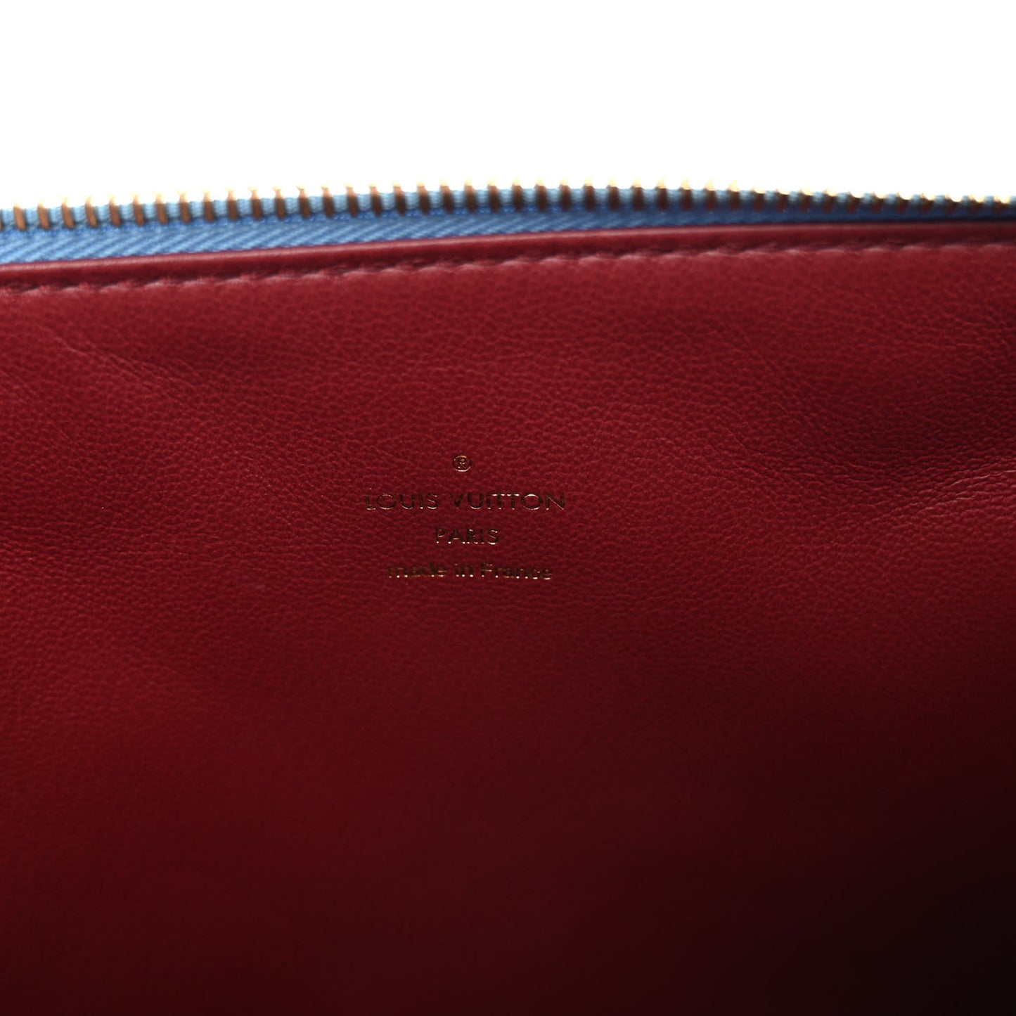Lambskin Embossed Monogram Coussin MM Bleuet