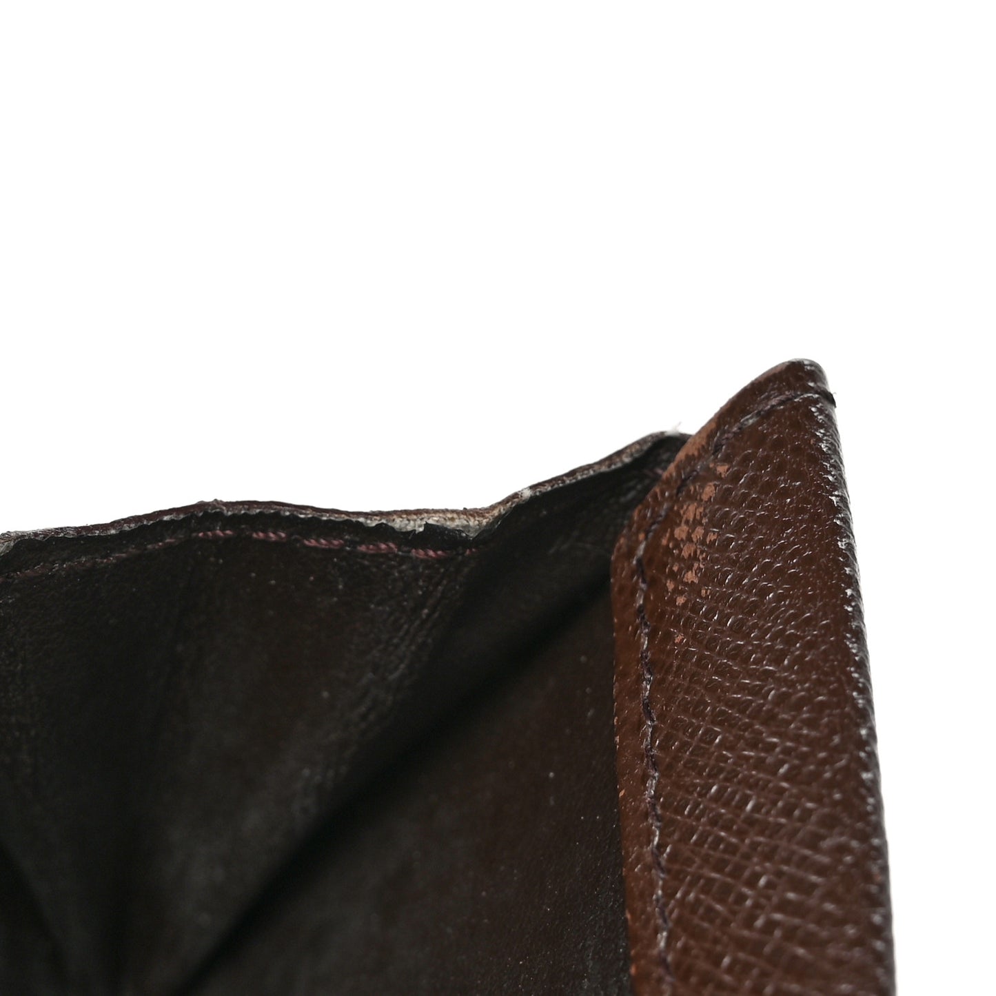 Damier Ebene Porte-Monnaie Plat Coin Purse Brown