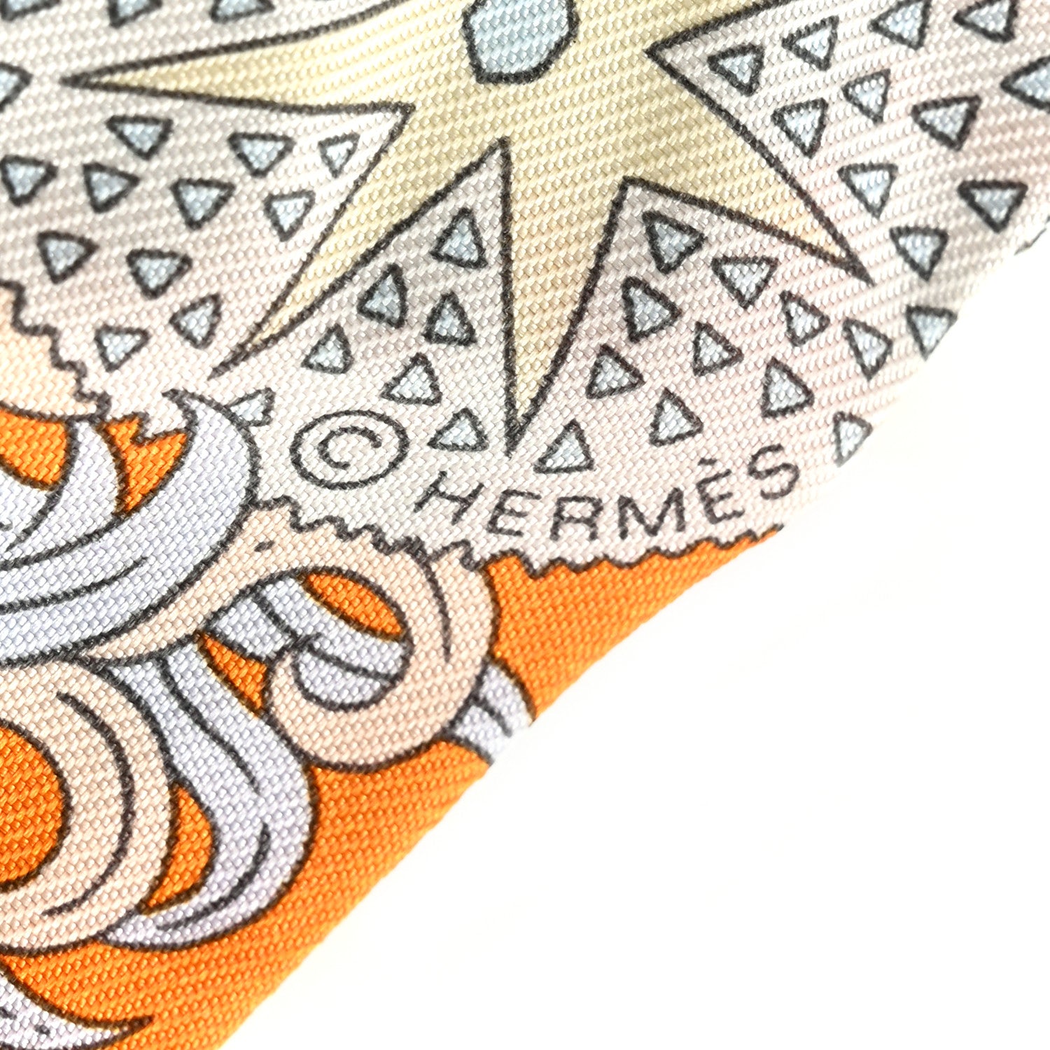 Hermes Silk De l'Ombrelle Aux Duels Twilly Ciel Rose Pale Orange 3 of 4