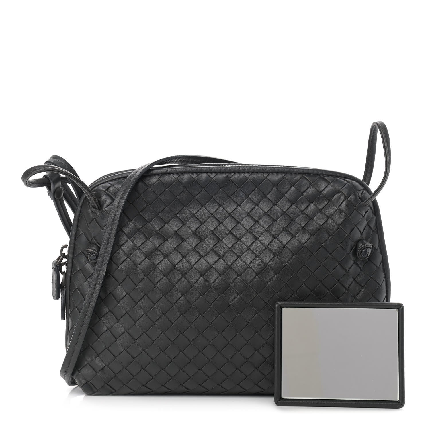 Bottega Veneta Nappa Intrecciato Pillow Crossbody Messenger Light Grey 1 of 24