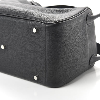 Hermes Taurillon Clemence Lindy 30 Black 7 of 10