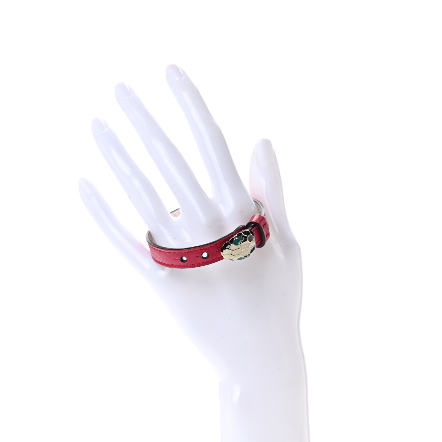 Bulgari Calfskin Serpenti Forever Bracelet L Bright Rose 2 of 5